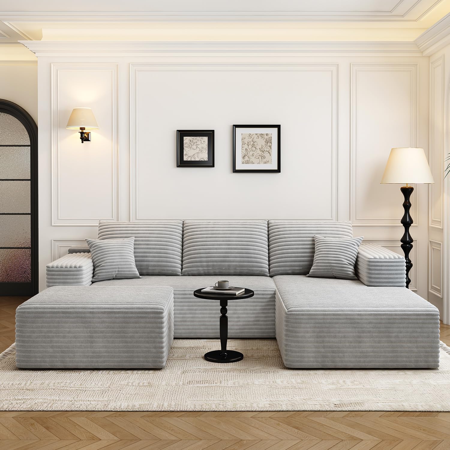 Settab Cloud Modular Sectional Sofa U Shaped Deep Seat Living Room Couch