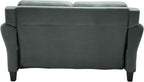 Lifestyle Harrington Sofa Upholstered Microfiber Fabric Curved Arm Couch