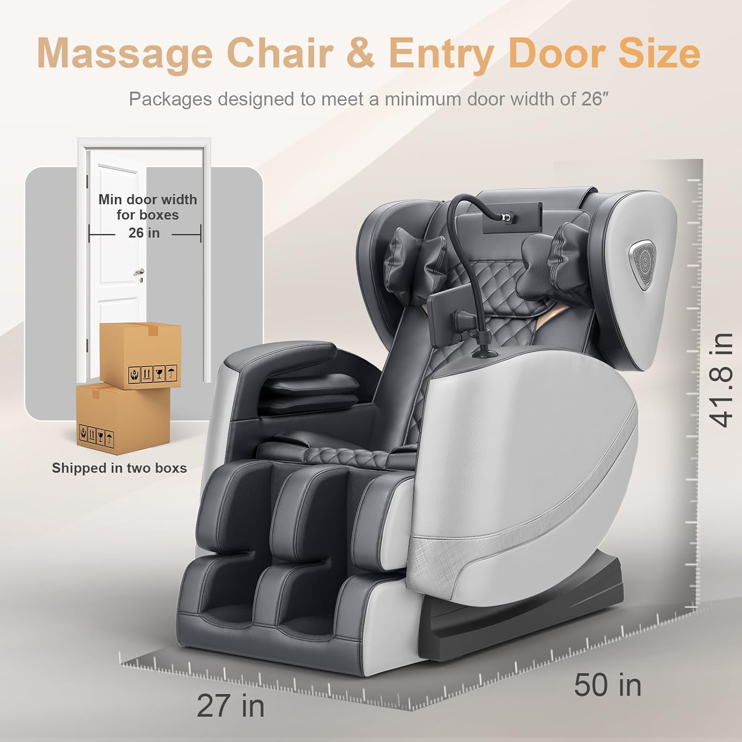 FURNIMAT Full Body Massage Chair Zero Gravity with Heat Foot Massage Bluetooth