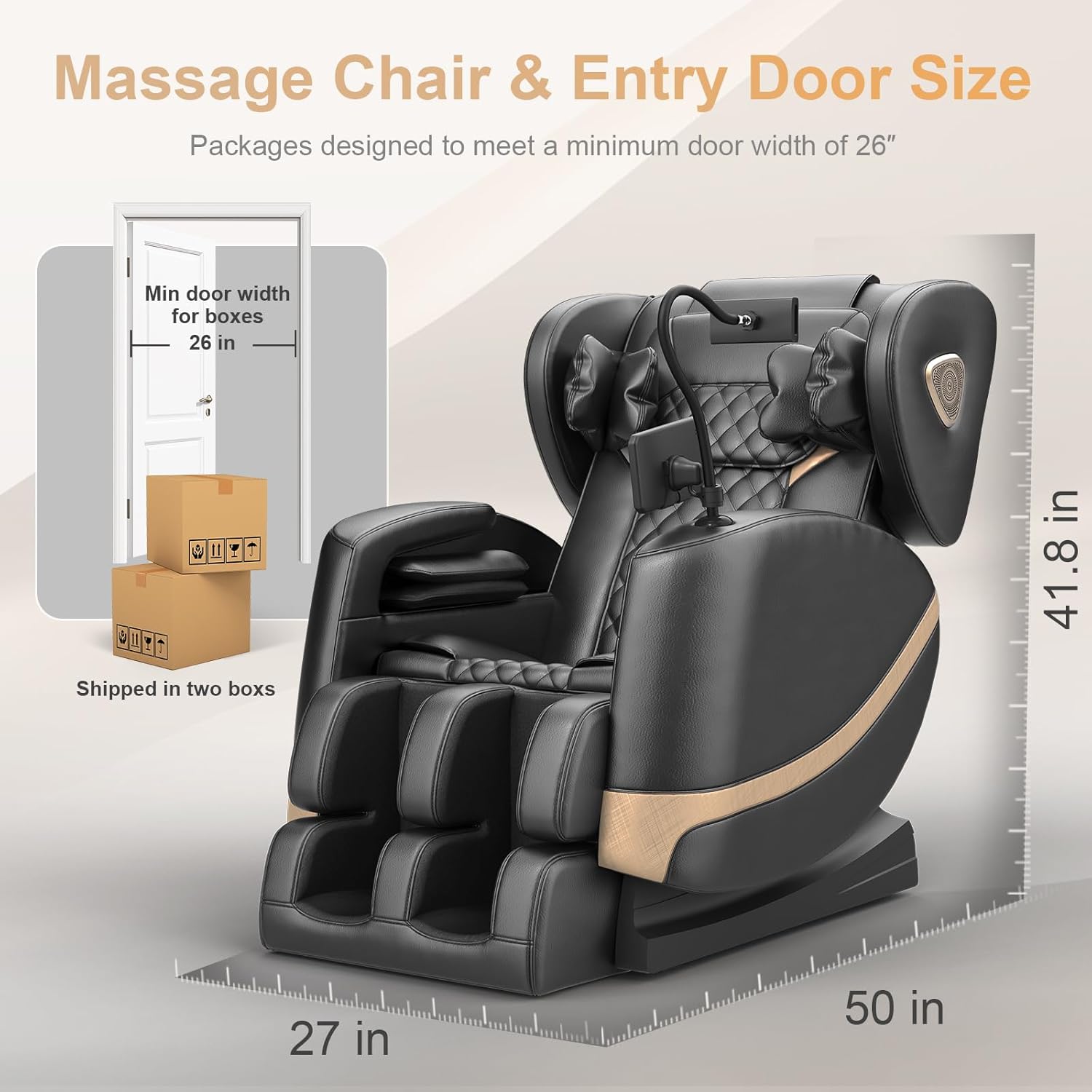 FURNIMAT Full Body Massage Chair Zero Gravity with Heat Foot Massage Bluetooth