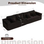 Afuson Boneless Sectional Sofa L Shape Deep Seat Cloud Couch Living Room