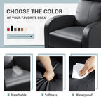 Homall Modern Recliner Chair PU Leather Padded Seat Single Sofa Home Theater