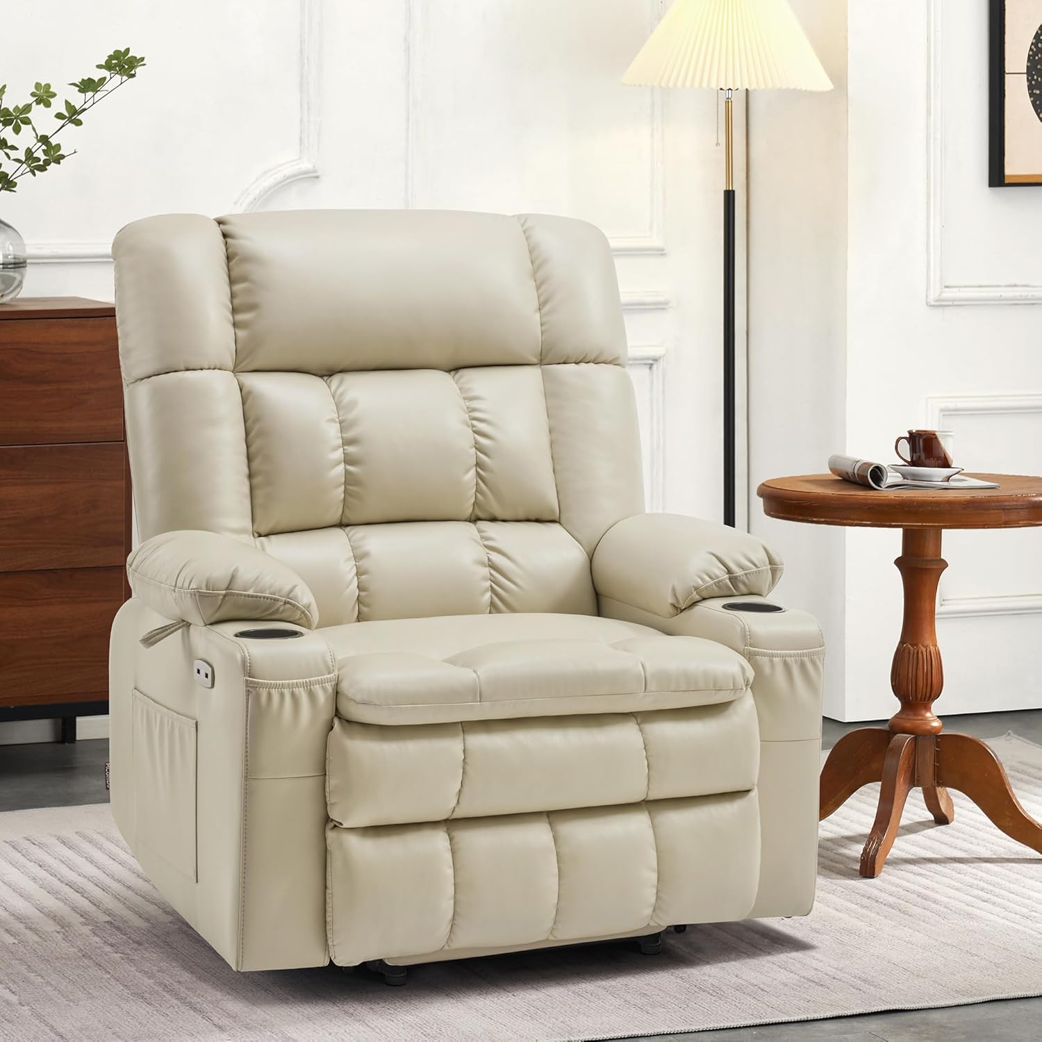 MCombo Dual Motor Power Lift Recliner Chair for Elderly with Heat Massage USB