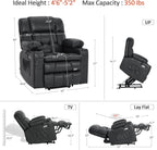 MCombo Dual Motor Power Lift Recliner Chair for Elderly with Heat Massage USB