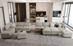 Belffin Velvet Modular Sectional Sofa with Ottoman Sleeper Bed Storage