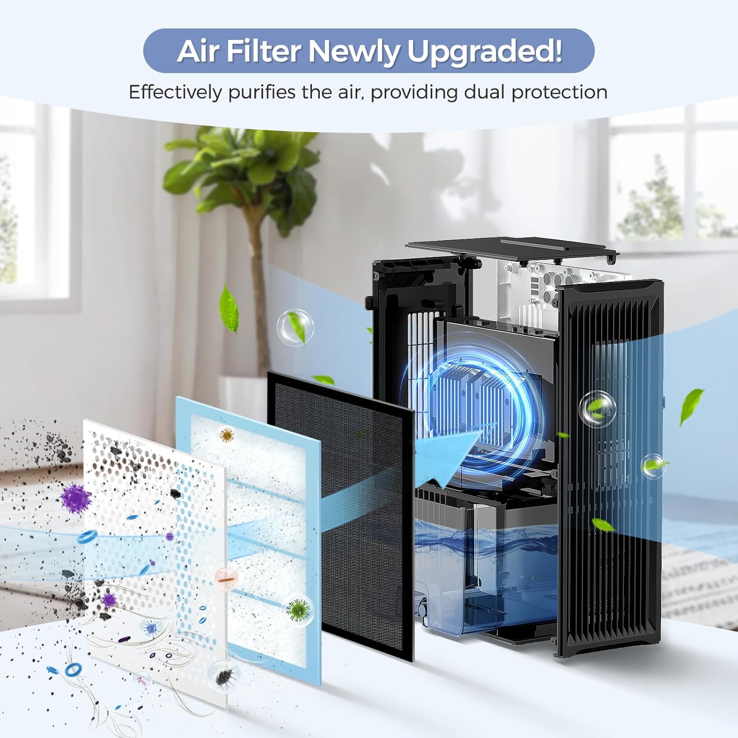 KeepGlad 1000sqft Dehumidifier for Home Basement Bedroom Auto Shut Off Washable Filter