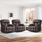 ANJ Swivel Rocker Recliner Chair Manual Fabric Small Space