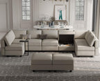 Belffin Velvet Modular Sectional Sofa with Ottoman Sleeper Bed Storage
