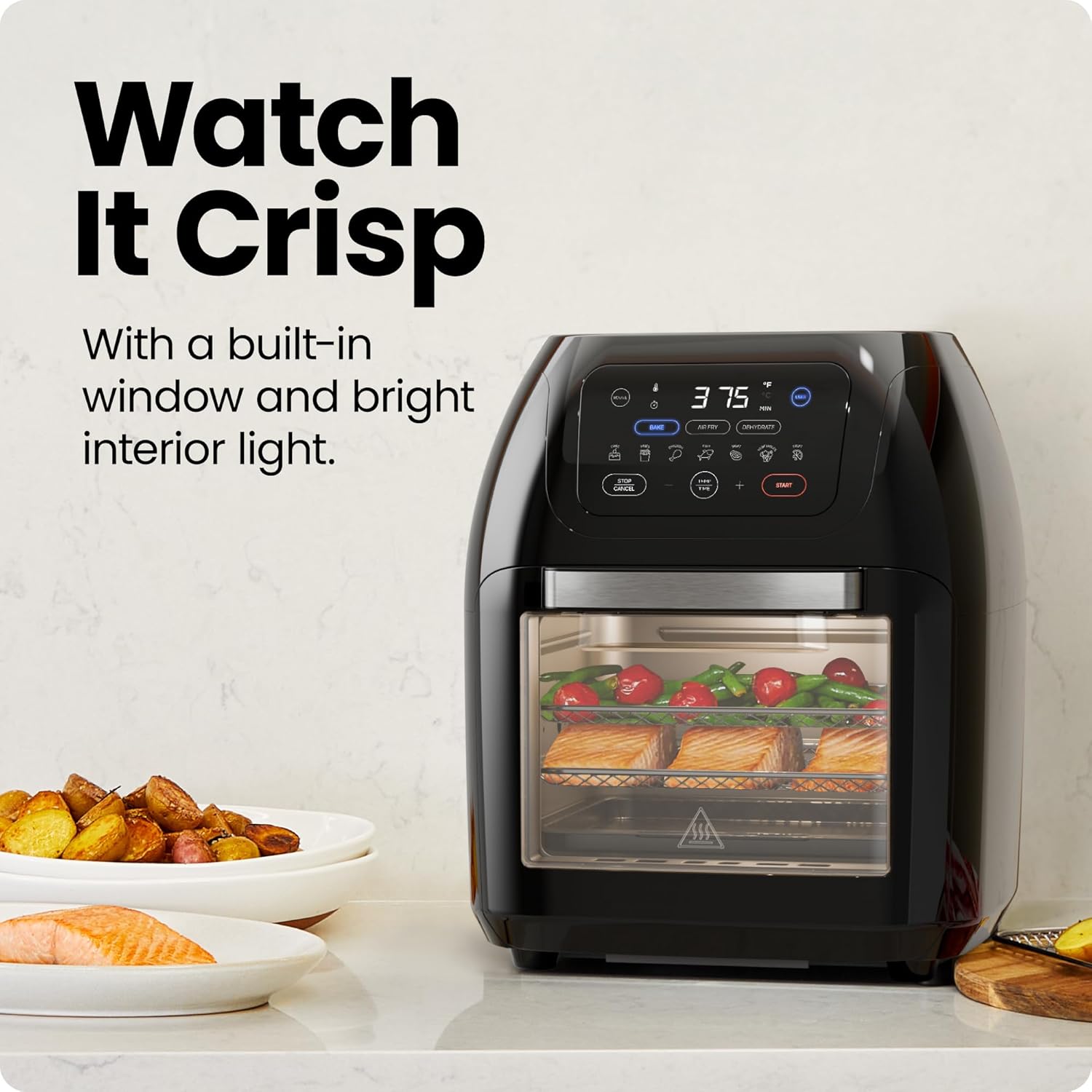 Chefman 12 Quart 6-in-1 Air Fryer Oven Digital Touchscreen 12 Presets Family Size