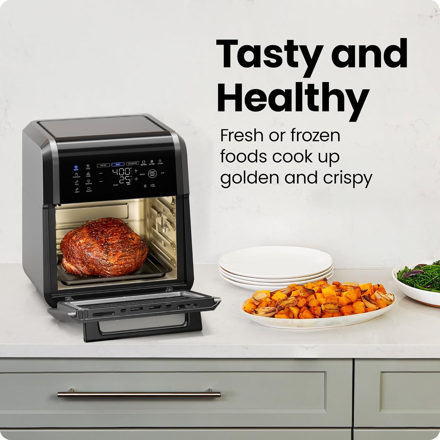 Chefman 12 Quart 6-in-1 Air Fryer Oven Digital Touchscreen 12 Presets Family Size