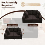 Afuson Boneless Sectional Sofa L Shape Deep Seat Cloud Couch Living Room