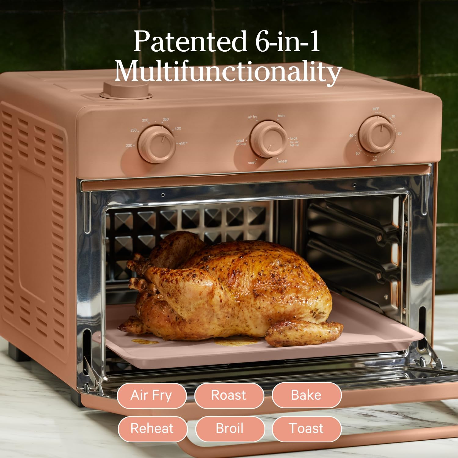 Our Place Air Fryer Toaster Oven 6 in 1 Compact Countertop Blue Multifunction