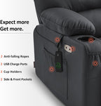 MCombo Power Lift Recliner Chair for Elderly with Heat Massage USB Cup Holders