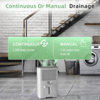 HOGARLABS 34 Pint Dehumidifier for Home Basement Ultra Silent Auto Shut Off Humidity Control