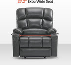 MCombo Large Power Lift Recliner Chair with Dual Motor Massage Heat Faux Leather