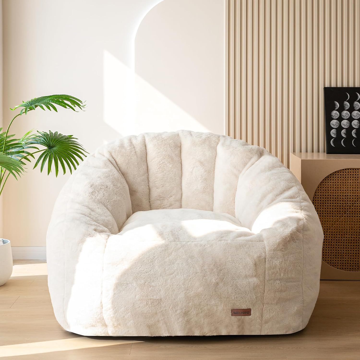 MAXYOYO Giant Bean Bag Chair Oversized Faux Fur Sofa for Adults Kids