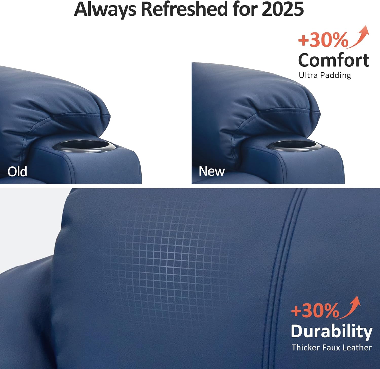 MCombo Electric Power Lift Recliner Massage Heat Chair for Elderly 3 Positions 2 Pockets USB