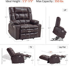 MCombo Dual Motor Power Lift Recliner Chair for Elderly with Heat Massage USB