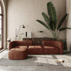 Acanva Luxury Velvet Sofa 3 Seater Modern Curved Back Couch for Living Room