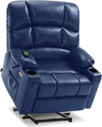 MCombo Large Power Lift Recliner Chair with Dual Motor Massage Heat Faux Leather