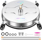 LidoDola 14 Inch Pressure Washer Surface Cleaner with Wheels for Concrete Patio Deck