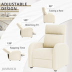 JUMMICO Adjustable Recliner Chair Thick Cushion Home Theater Sofa Living Room