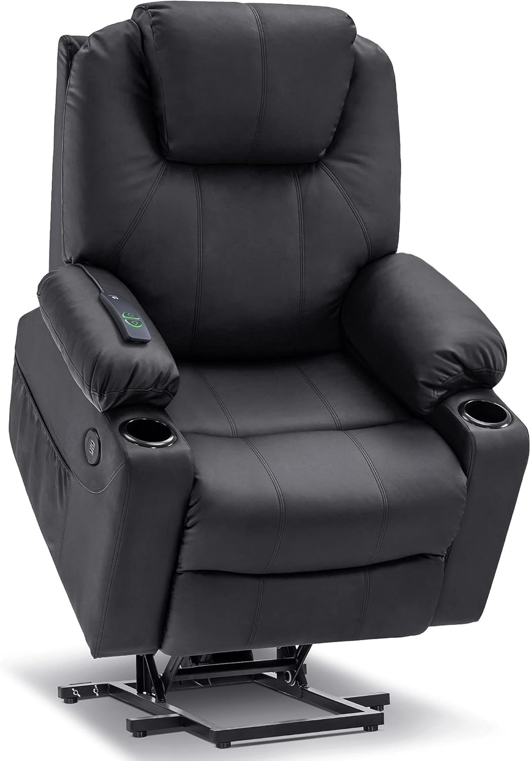 MCombo Electric Power Lift Recliner Massage Heat Chair for Elderly 3 Positions 2 Pockets USB