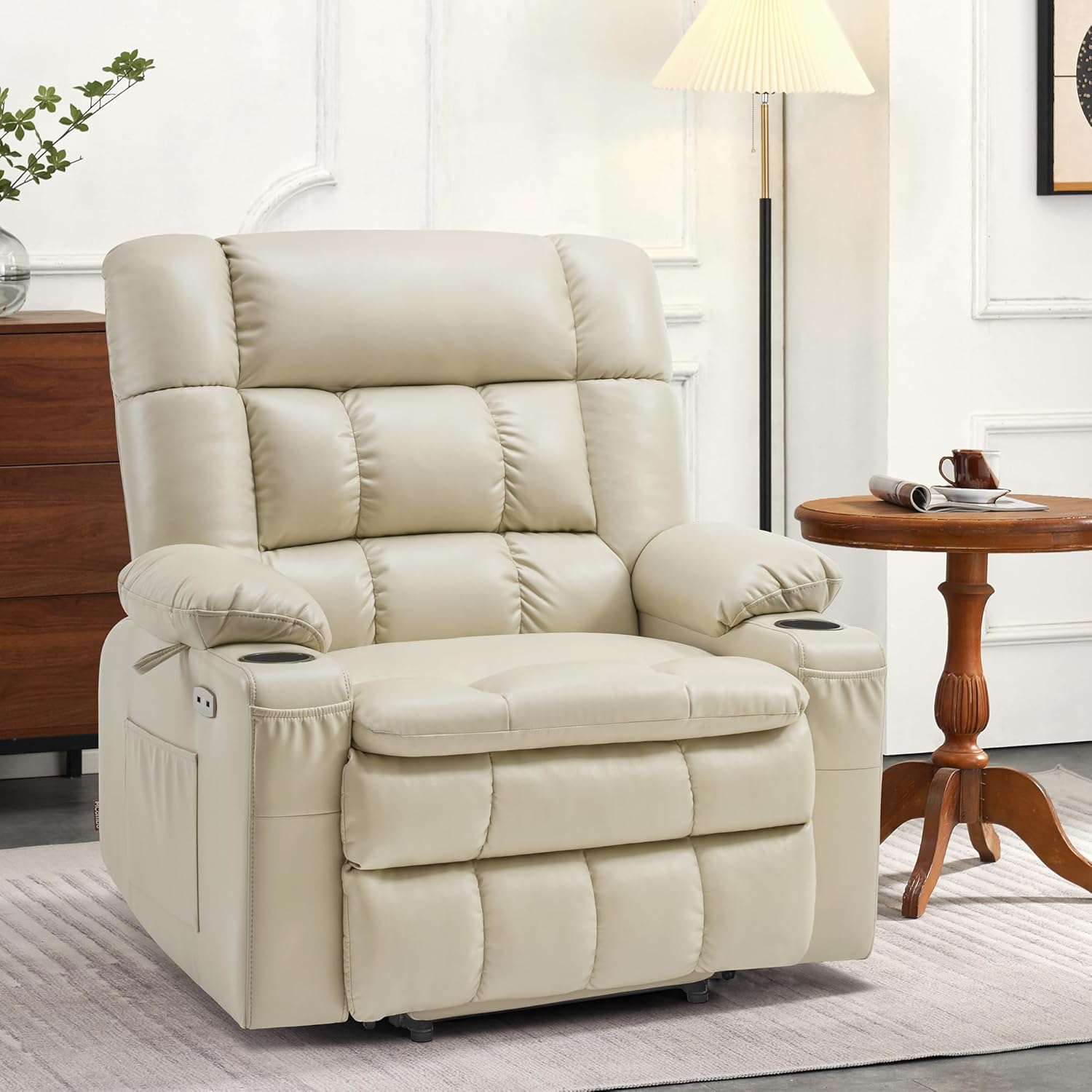 MCombo Dual Motor Power Lift Recliner Chair for Elderly with Heat Massage USB