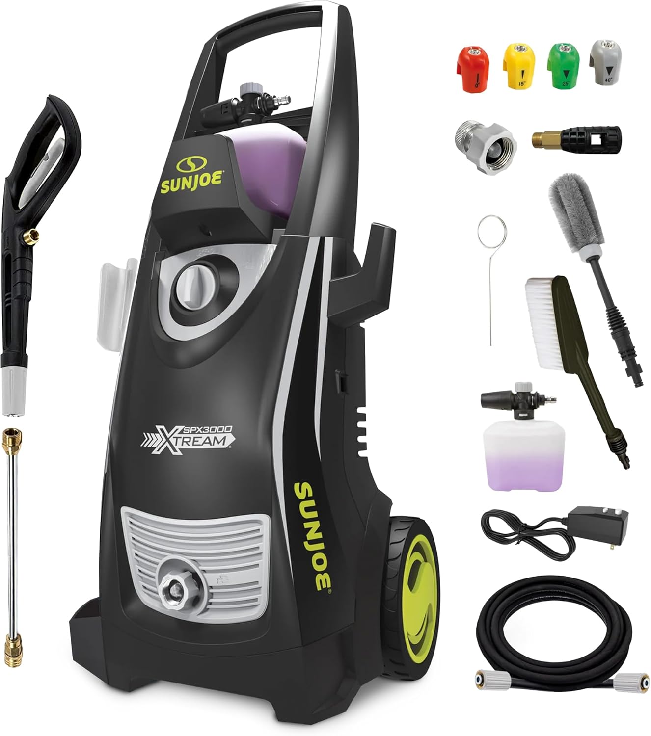 Sun Joe SPX3000 Electric Pressure Washer 2030 PSI 1.2 GPM with Dual Soap Tanks