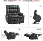 MCombo Dual Motor Power Lift Recliner Chair for Elderly with Heat Massage USB