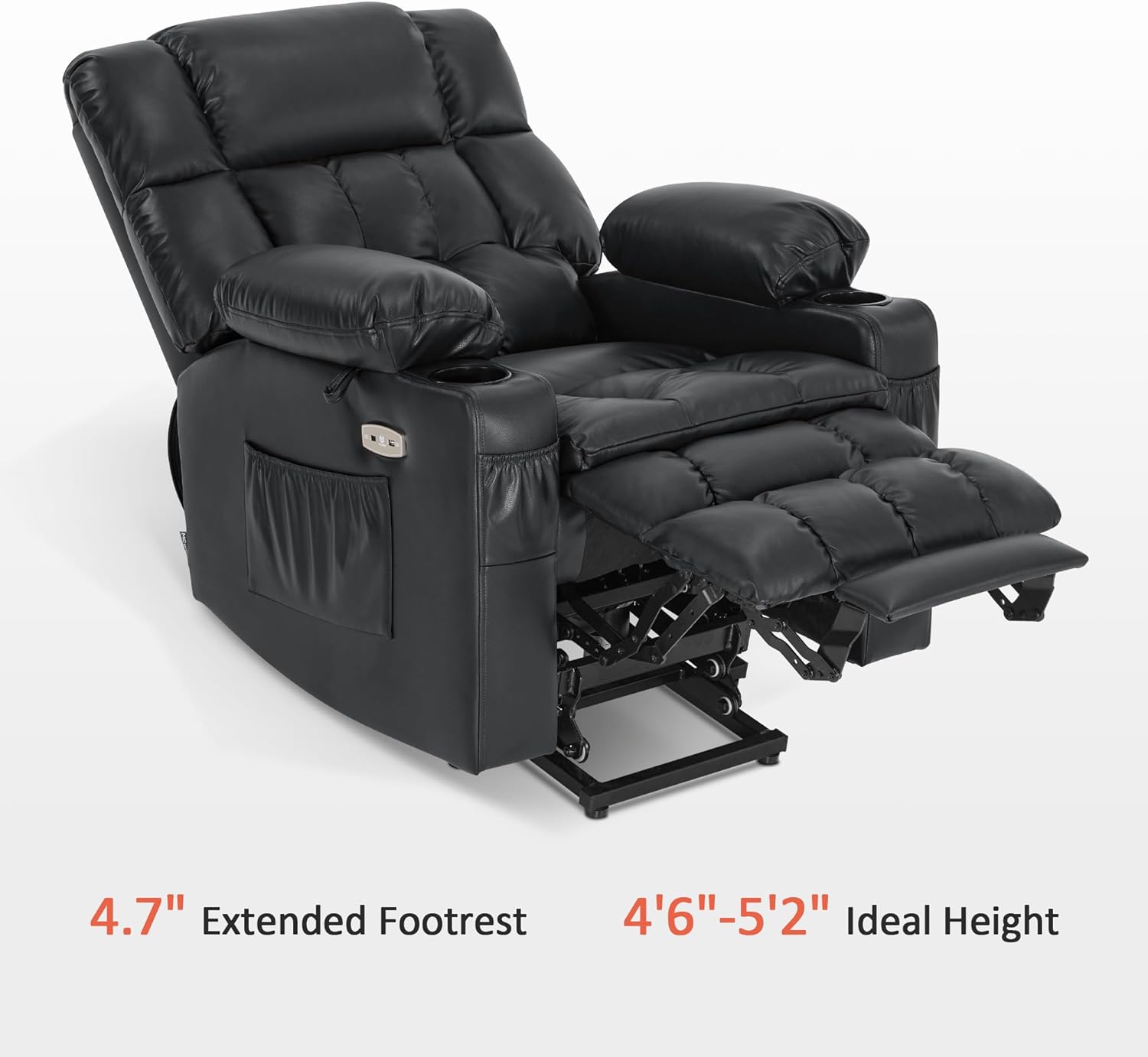 MCombo Dual Motor Power Lift Recliner Chair for Elderly with Heat Massage USB
