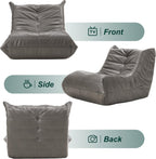 Hobestluk Giant Bean Bag Chair Memory Foam Faux Leather Floor Sofa for Adults
