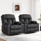 ANJ Swivel Rocker Recliner Chair Manual Fabric Small Space