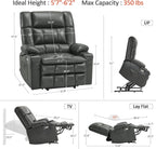 MCombo Dual Motor Power Lift Recliner Chair for Elderly with Heat Massage USB