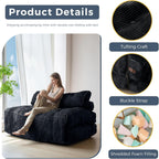 MAXYOYO Folding Sofa Bed Convertible Sleeper Chair with Pillow