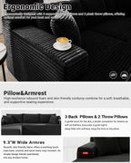 HANXIN Cloud Sectional Sofa L Shape Chaise Deep Seat Modular Living Room Couch