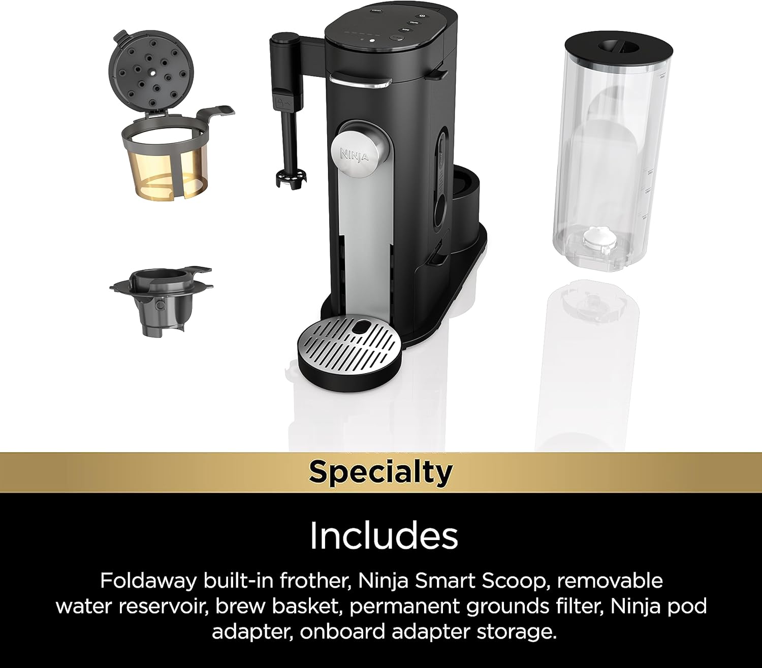 Ninja Single Serve Coffee Maker 56oz Removable Water Reservoir