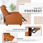 Homall Modern Recliner Chair PU Leather Padded Seat Single Sofa Home Theater