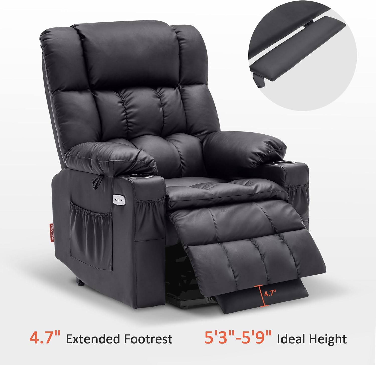 MCombo Dual Motor Power Lift Recliner Chair for Elderly with Heat Massage USB