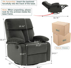 hzlagm Swivel Rocker Recliner Chair Small Space Rocking Recliner