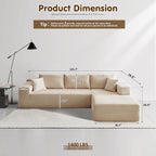 ovios Cloud Sectional Couch with L Shape Chaise Modern Modular Sofa