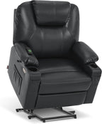 MCombo Electric Power Lift Recliner Massage Heat Chair for Elderly 3 Positions 2 Pockets USB