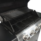 Cuisinart 4 Burner Propane Gas Grill Portable BBQ with Lid Wheels Side Shelves