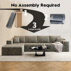 Settab Cloud Modular Sectional Sofa U Shaped Deep Seat Living Room Couch