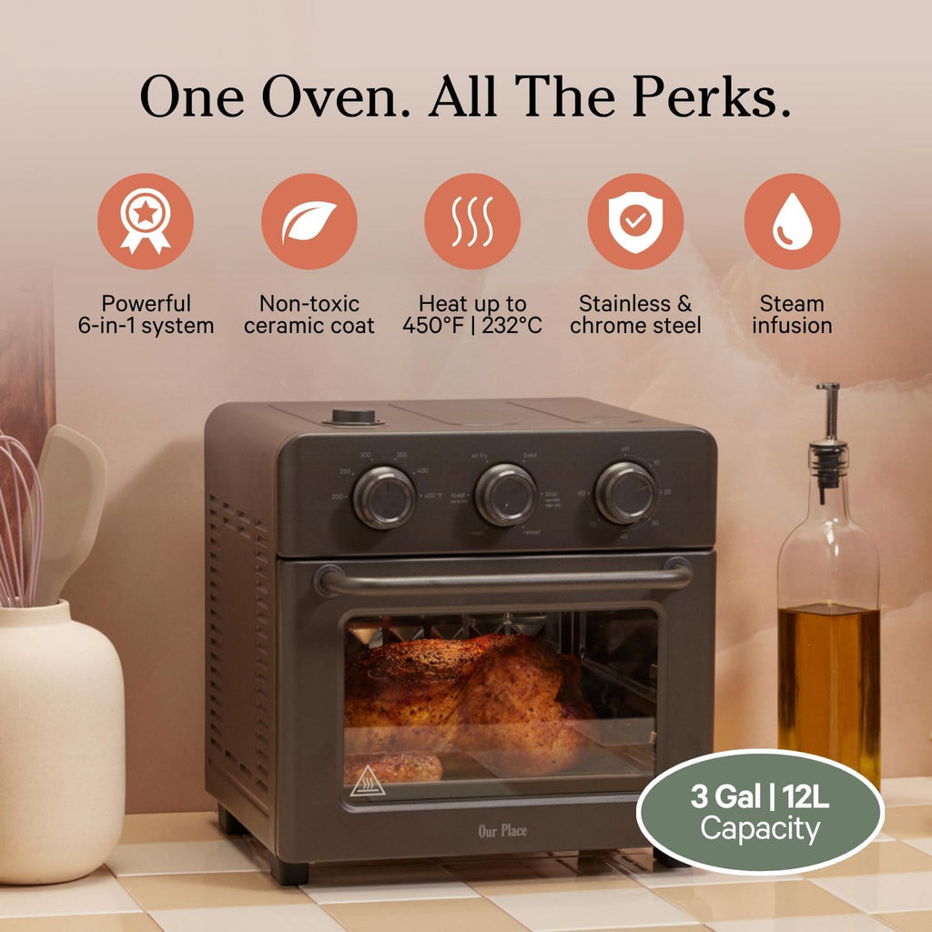 Our Place Air Fryer Toaster Oven 6 in 1 Compact Countertop Blue Multifunction