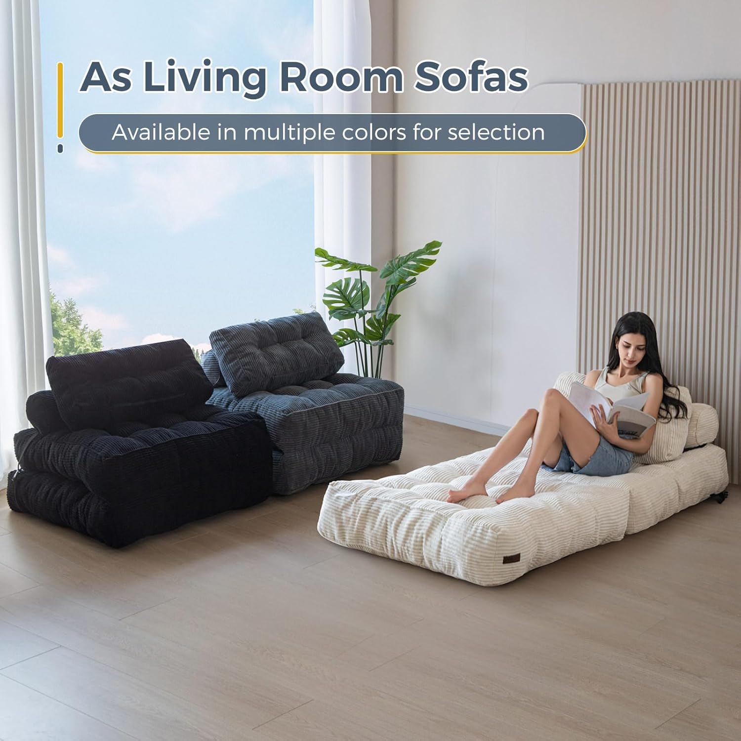 MAXYOYO Folding Sofa Bed Convertible Sleeper Chair with Pillow