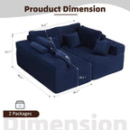 Afuson Boneless Sectional Sofa L Shape Deep Seat Cloud Couch Living Room