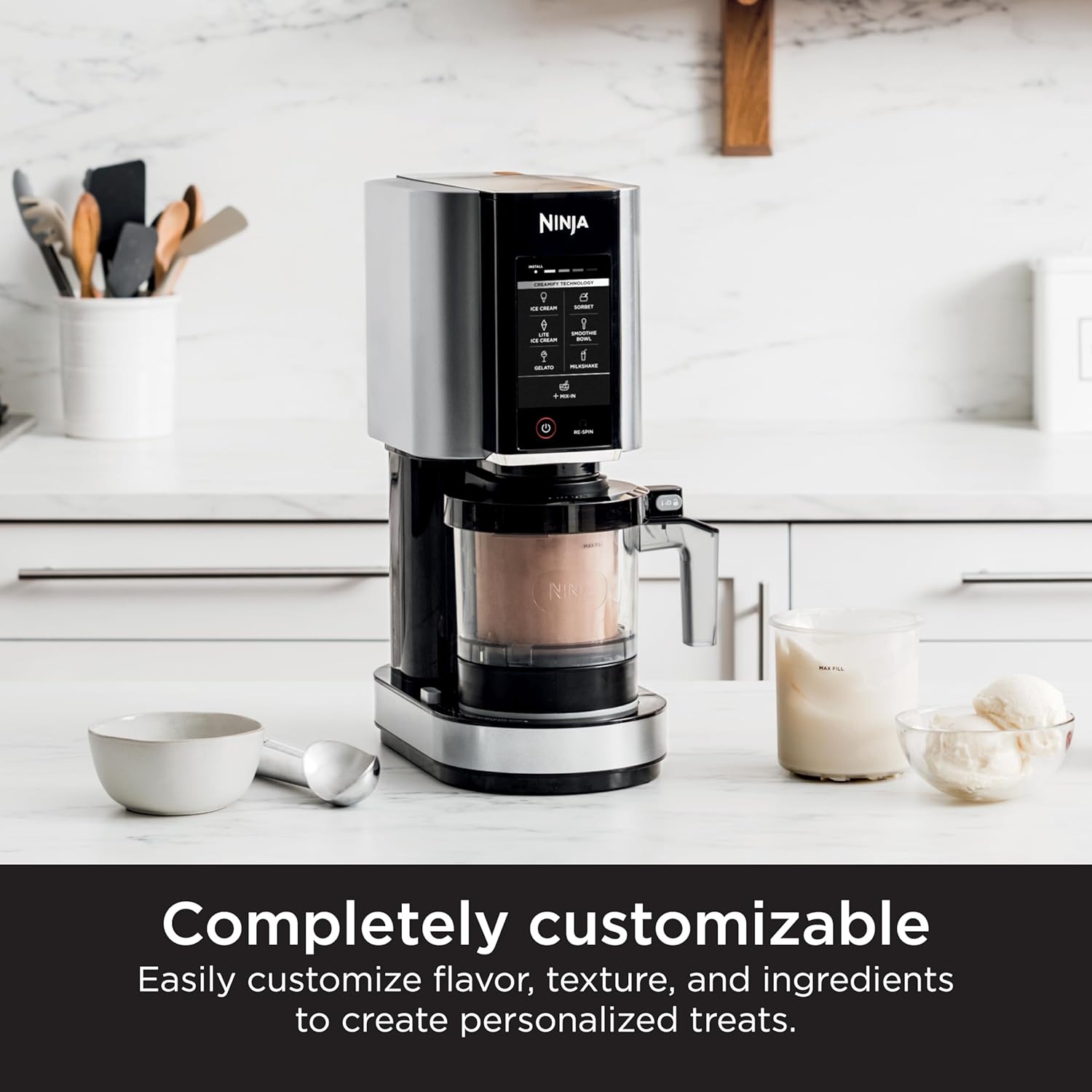 Ninja Ice Cream Maker with 7 One Touch Programs for Gelato Milkshakes Sorbet Smoothie Bowls