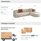 Acanva Luxury Velvet Sofa 3 Seater Modern Curved Back Couch for Living Room