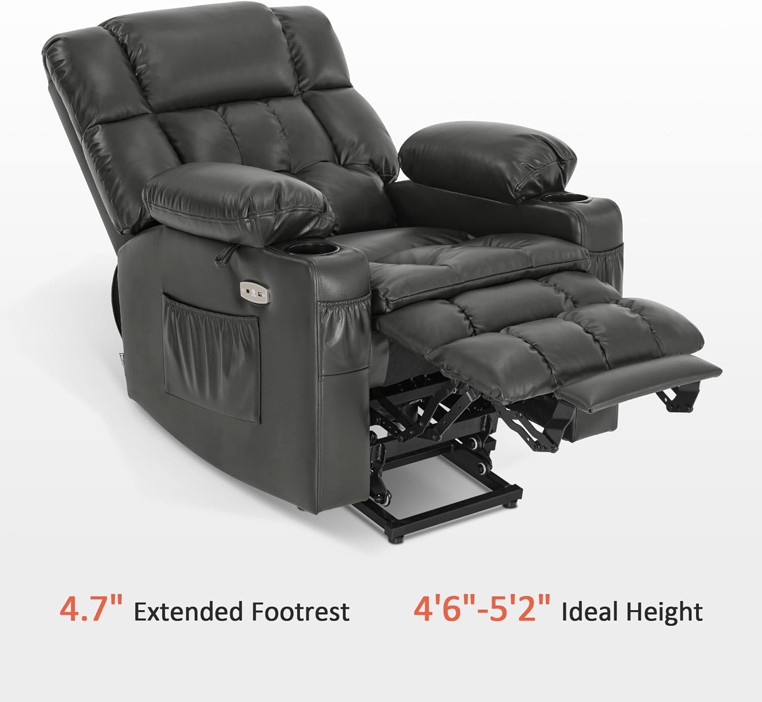 MCombo Dual Motor Power Lift Recliner Chair for Elderly with Heat Massage USB